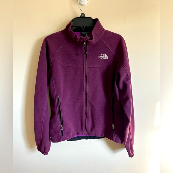The North Face Fleece Jacket Windwall Port Purple Womens Size Large - Picture 1 of 16